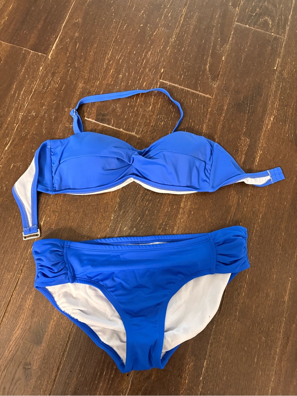 Blue Women's Bandeau Bikini Set